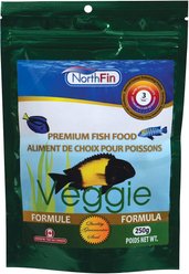 NorthFin Veggie Formula 3 mm Sinking Pellets Fish Food, 250-g bag