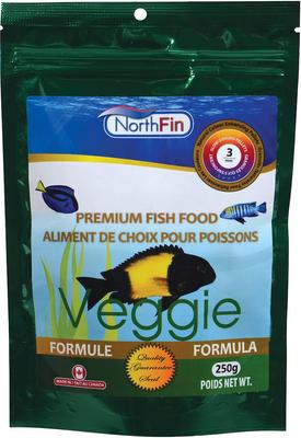 Show full view: NorthFin Veggie Formula 3 mm Sinking Pellets Fish Food, 250-g bag slide 1 of 4