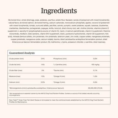 Show full view: Now Fresh Grain-Free Adult Fish Recipe Dry Dog Food, 22-lb bag slide 10 of 11