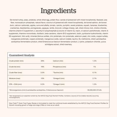 Show full view: Now Fresh Grain-Free Puppy Recipe Dry Dog Food, 3.5-lb bag slide 10 of 11