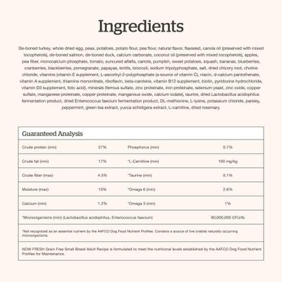 Show full view: Now Fresh Grain-Free Small Breed Adult Recipe Dry Dog Food, 3.5-lb bag slide 10 of 11