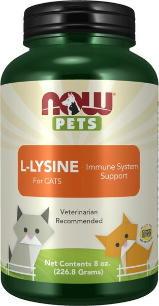 NOW Pets L-Lysine Immune System Support Cat Supplement