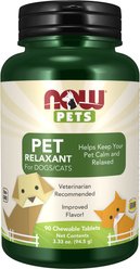 NOW Pets Pet Relaxant Dog & Cat Supplement, 90 count