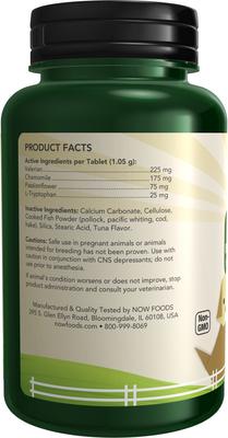 Show full view: NOW Pets Pet Relaxant Dog & Cat Supplement, 90 count slide 6 of 6