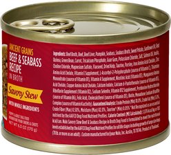 Nulo Ancient Grain Savory Stew Puppy & Adult Beef & Seabass Wet Dog Food, 6-oz can, 8 count slide 2 of 6