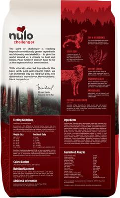 Show full view: Nulo Challenger Puppy & Adult Alpine Ranch Beef, Lamb & Pork Dry Dog Food, 11-lb bag slide 3 of 12