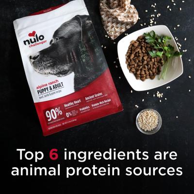 Show full view: Nulo Challenger Puppy & Adult Alpine Ranch Beef, Lamb & Pork Dry Dog Food, 24-lb bag slide 5 of 12