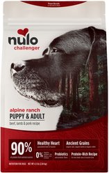 Nulo Challenger Puppy & Adult Alpine Ranch Beef, Lamb & Pork Dry Dog Food, 4.5-lb bag
