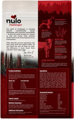 Show full view: Nulo Challenger Puppy & Adult Alpine Ranch Beef, Lamb & Pork Dry Dog Food, 4.5-lb bag slide 3 of 12