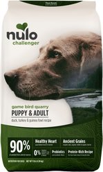 Nulo Challenger Puppy & Adult Gamebird Quarry Duck, Turkey & Guinea Fowl Dry Dog Food, 24-lb bag
