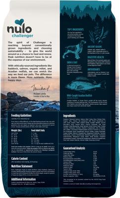 Show full view: Nulo Challenger Puppy & Adult Northern Catch Haddock, Salmon & Acadian Redfish Dry Dog Food, 24-lb bag slide 3 of 12