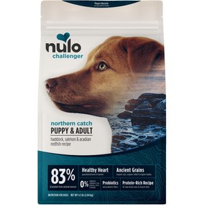Nulo Challenger Puppy & Adult Northern Catch Haddock, Salmon & Acadian Redfish Dry Dog Food, 4.5-lb bag