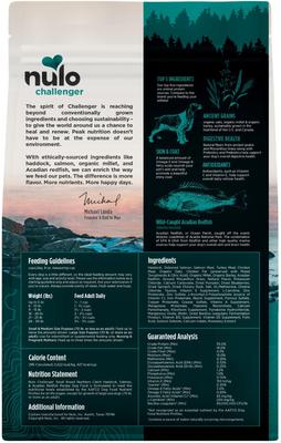 Show full view: Nulo Challenger Puppy & Adult Small Breed Northern Catch Haddock, Salmon & Acadian Redfish Dry Dog Food, 4.5-lb bag slide 3 of 12