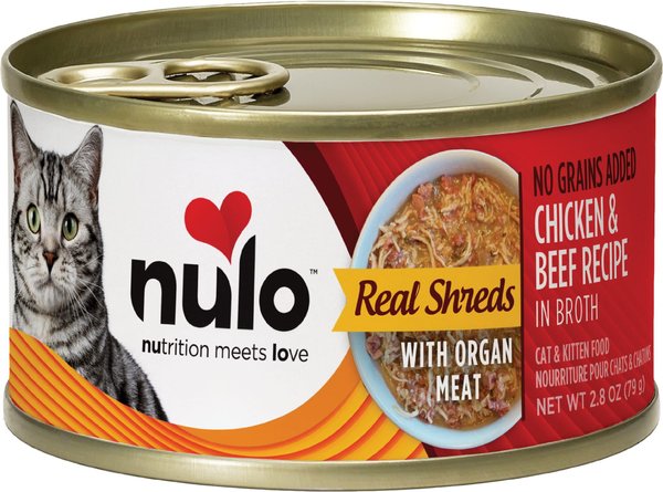 Nulo Chicken & Beef with Organ Meats Shredded Canned Wet Cat Food