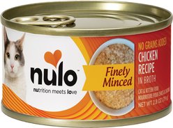 Nulo Chicken Finely Minced Canned Wet Cat Food, 2.8-oz can, case of 12