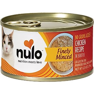 Nulo Chicken Finely Minced Canned Wet Cat Food, 2.8-oz can, case of 12