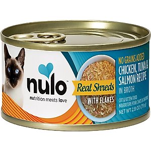 Nulo Chicken & Salmon Flaked Canned Wet Cat Food, 2.8-oz can, case of 12