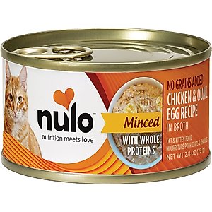 Nulo Chicken with Whole Quail Egg Minced Canned Wet Cat Food, 2.8-oz can, case of 12