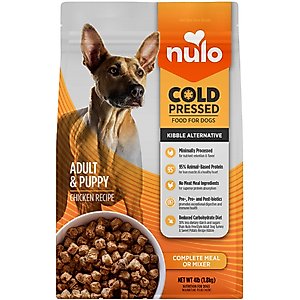 Nulo Cold Pressed Puppy & Adult Grain-Free Chicken Recipe Dry Dog Food, 4-lb bag