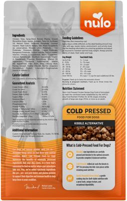 Show full view: Nulo Cold Pressed Puppy & Adult Grain-Free Chicken Recipe Dry Dog Food, 4-lb bag slide 3 of 12