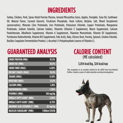 Show full view: Nulo Cold Pressed Puppy & Adult Grain-Free Turkey Recipe Dry Dog Food, 4-lb bag slide 6 of 12