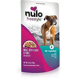 Nulo FreeStyle Beef, Beef Liver, & Kale in Broth Dog Food Topper, 2.8-oz, case of 6