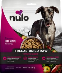 Nulo Freestyle Beef Recipe with Apples Grain-Free Freeze-Dried Raw Dog Food, 8-oz bag