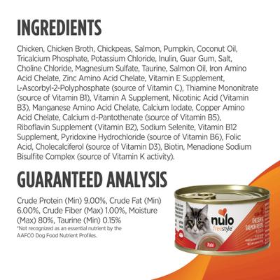 Show full view: Nulo Grain-Free Variety Pack Pate Wet Canned Food for Cats & Kittens, 2.8-oz can, case of 12 slide 7 of 12