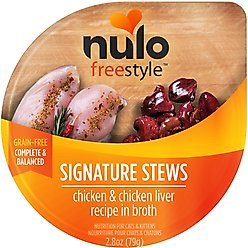 Nulo FreeStyle Chicken & Chicken Liver Stew Wet Cat Food, 2.8-oz pouch, case of 24