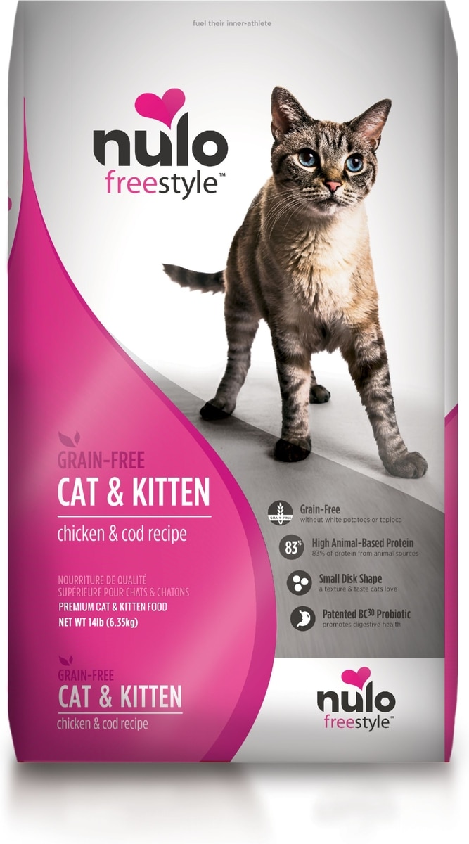 Nulo FreeStyle Chicken & Cod Recipe with Omega Fatty Acids High Protein & Grain-Free Dry Cat & Kitten Food, 14-lb bag slide 1 of 10