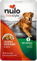 Nulo FreeStyle Chicken & Green Beans in Broth Dog Food Topper, 2.8-oz, case of 24