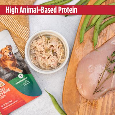 Show full view: Nulo FreeStyle Chicken & Green Beans in Broth Dog Food Topper, 2.8-oz, case of 6 slide 4 of 11