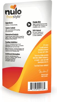 Show full view: Nulo FreeStyle Chicken in Broth Cat Food Topper, 2.8-oz, case of 24 slide 3 of 12