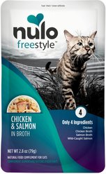 Nulo FreeStyle Chicken & Salmon in Broth Cat Food Topper, 2.8-oz, case of 24 slide 1 of 8