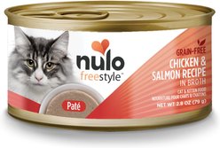 Nulo Grain-Free Chicken & Salmon Recipe Pate Wet Canned Food for Cats & Kittens, 2.8-oz can, case of 12