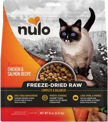 Nulo FreeStyle Chicken & Salmon Recipe Freeze-Dried Raw Cat Food, 16-oz bag