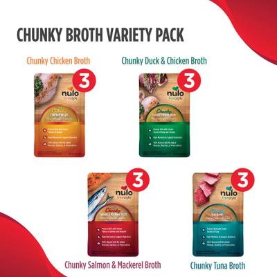 Show full view: Nulo FreeStyle Chunky Variety Flavors in Broth Wet Cat Food Topper, 2.8-oz pouch, case of 12 slide 3 of 12
