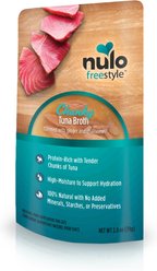 Nulo FreeStyle Chunky Tuna Broth Wet Cat Food Topper, 2.8-oz pouch, case of 24