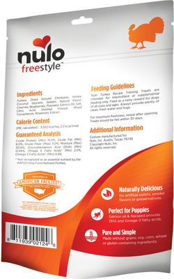 Show full view: Nulo Freestyle Duck Recipe + Freestyle Turkey Recipe Dog Training Treats slide 6 of 7