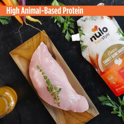 Show full view: Nulo FreeStyle Grain-Free Classic Turkey Bone Broth Dog & Cat Topper, 20-oz pouch slide 6 of 11