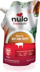 Nulo FreeStyle Hearty Beef Bone Broth Dog & Cat Topper, 20-oz pouch