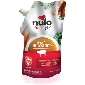 Nulo FreeStyle Hearty Beef Bone Broth Dog & Cat Topper, 20-oz pouch