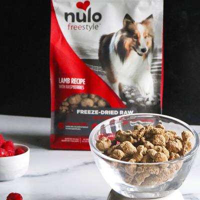 Show full view: Nulo Freestyle Lamb Recipe with Raspberries Grain-Free Freeze-Dried Raw Dog Food, 5-oz bag slide 4 of 12