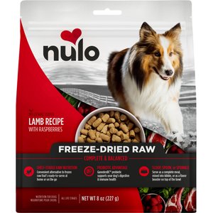Nulo Lamb Recipe with Raspberries Grain-Free Freeze-Dried Raw Dog Food, 8-oz bag