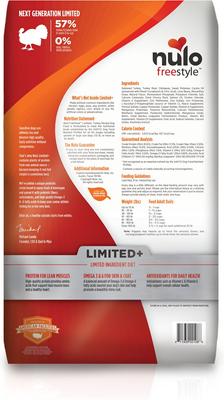 Show full view: Nulo FreeStyle Limited Ingredient Turkey Recipe High-Protein & Grain-Free Puppy & Adult Dry Dog Food, 5.5-lb bag slide 3 of 12