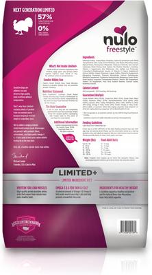 Show full view: Nulo FreeStyle Limited Ingredient Turkey Recipe Small Breed High-Protein & Grain-Free Puppy & Adult Dry Dog Food, 14-lb bag slide 3 of 12