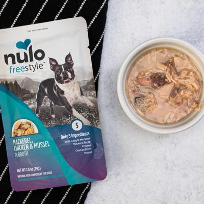 Show full view: Nulo FreeStyle Mackerel, Chicken, & Mussel in Broth Dog Food Topper, 2.8-oz, case of 24 slide 9 of 11