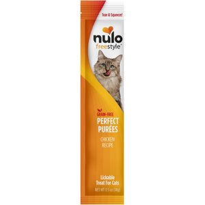 Nulo Freestyle Perfect Purees Chicken Recipe Grain-Free Lickable Cat Treats, 0.5-oz, case of 48