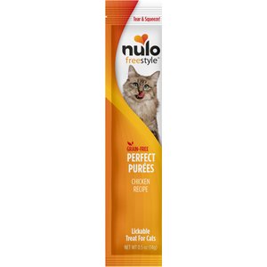 Nulo Freestyle Perfect Purees Chicken Recipe Grain-Free Lickable Cat Treats, 0.5-oz, case of 48