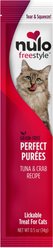 Nulo Freestyle Perfect Purees Tuna & Crab Recipe Grain-Free Lickable Cat Treats, 0.5-oz, case of 48